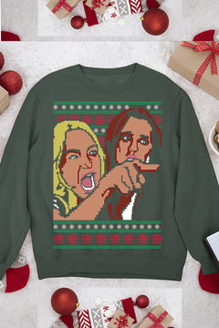 "Woman Yelling at Cat" Christmas Sweatshirt | Funny Memes | Holiday Festive |