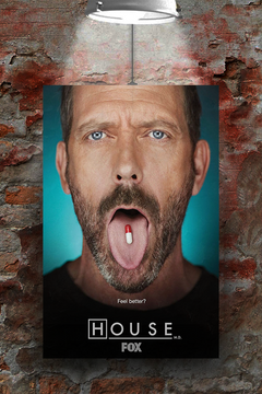 House M.D. Gregory House Premium Gloss Poster | TV Show | Hugh Laurie | House M.D. Design | Medical Drama | Dr. House Wall Art