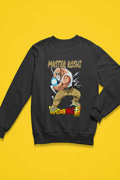 Master Roshi Power Sweatshirt | Dragon Ball Z Anime Sweatshirt | Roshi Sensei Graphic Sweatshirt