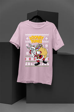 UGLY Bugs Bunny as Santa Christmas T-Shirt | Looney Tunes | Retro Cartoon | Holiday Season