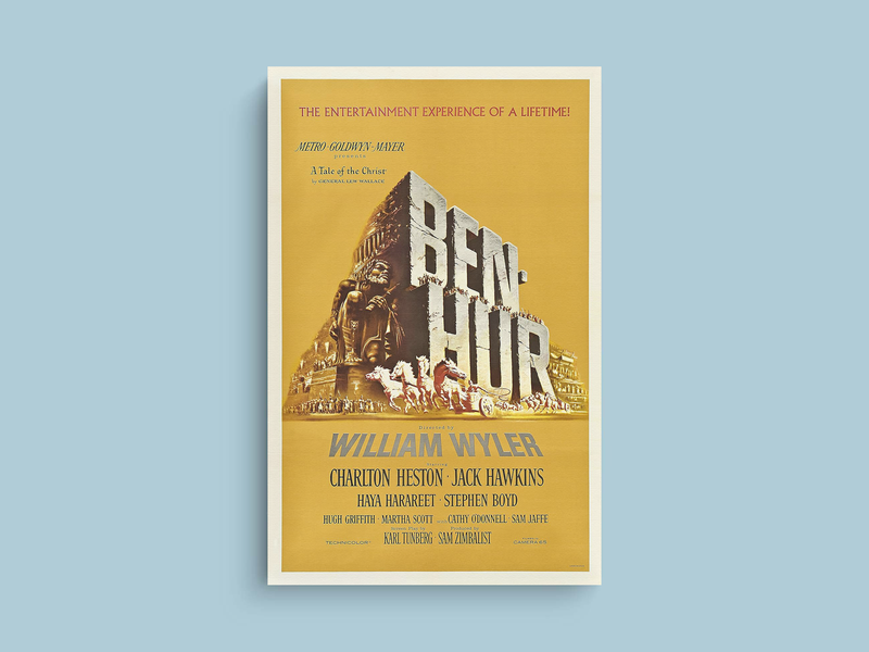 Ben-Hur Canvas Print | Film-inspired Design | Charlton Heston Art Piece