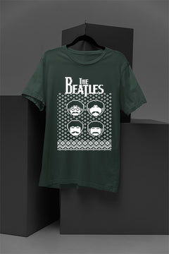 UGLY Retro Beatles Christmas T-Shirt | Vintage Beatles Ugly Design | Festive Fab Four Tee |