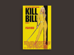 Kill Bill Vol 1 Canvas Print | Uma Thurman | Quentin Tarantino | Film Art | Movie Poster | Samurai Sword | Cult Classic | Wall Decor