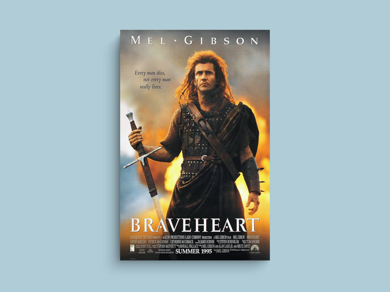 Braveheart Canvas Print | Mel Gibson Wall Art Poster | Film Memorabilia Home Decor