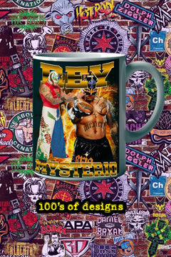 Rey Mysterio 11oz Mug | Pro Wrestling Superstar Rey Mysterio | Collectible Wrestling Fan Merchandise