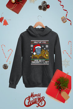 KIDS UGLY: Thanos on the Naughty List Christmas Hoodie | Marvel Thanos