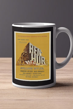 Ben-Hur 11oz Mug Charlton Heston Vintage Film Memorabilia | Ben-Hur Design Collectible Cup for Movie Fans on Shopify and Etsy