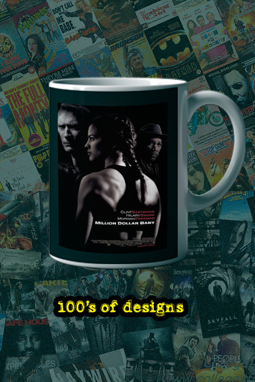 Million Dollar Baby 11oz Mug | Film Memorabilia | Clint Eastwood Hilary Swank | Movie Poster Design