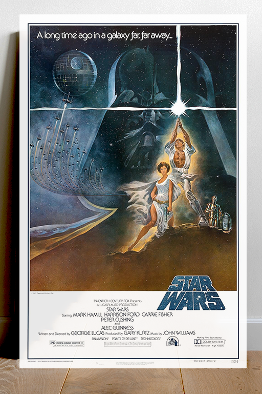 Star Wars A New Hope Poster | Luke Skywalker Wall Art | Film Memorabilia