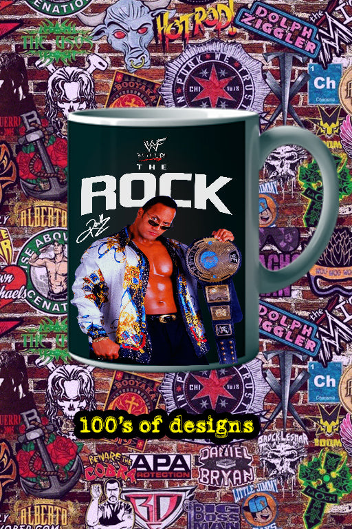 THE ROCK 11oz Mug Featuring Pro Wrestling Icon Dwayne Johnson | WWE Gift | Collector's Item | Unique Wrestling Memorabilia