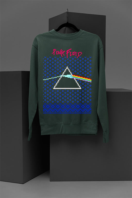 UGLY Psychedelic Christmas Floyd Sweatshirt | Vintage Rock Band Xmas Apparel | 70s