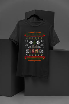 UGLY Christmas Shirt: Zelda's Festive Hyrule Adventure | Link | Triforce | Christmas