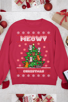 UGLY Meowy Christmas | Retro Ugly Design | Vintage Holiday Collection | Festive Feline Fashion