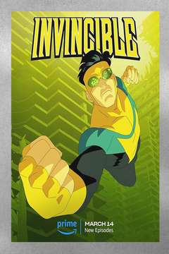 Invincible Steven Yeun Poster | TV Show Fan Art Print | Gloss Finish Wall Decor