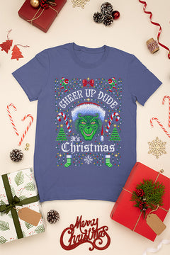 KIDS UGLY Grinch with Motto "Cheer Up Dude" Christmas T-shirt |
