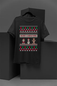 UGLY Retro Holiday Trio | Vintage Santa Snowman Gingerbread Man Christmas Tee