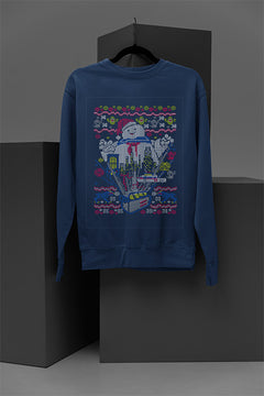UGLY Retro Marshmallow Man Ghostbusters Christmas Sweatshirt | Vintage 80s Icon | Xmas