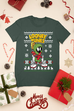 UGLY Marvin The Martian Christmas T-Shirt | Looney Tunes | Retro Sci-Fi | Space Age