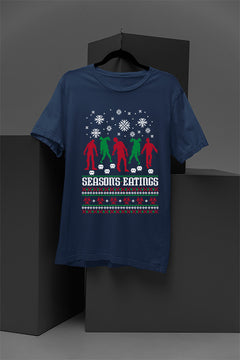 UGLY Festive Zombies Feasting | Christmas Horror Apparel | Undead Merry Madness | Retro Apocalypse Fashion