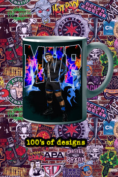 mvp 11oz Mug | Pro Wrestling Superstar Image Design | Collectible MVP Memorabilia