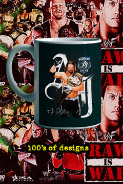 AJ STYLES 11oz Mug | WWE Superstar Image of AJ STYLES | Wrestling Fan Collector's Item