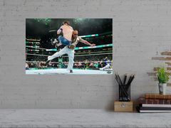 Wrestlemania 40 Poster | The Rock And John Cena Rock Bottom Design | Premium Gloss Print