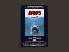 Jaws Canvas Print | Film Poster Art | Great White Shark Movie | Peter Benchley | Roy Scheider - Chief Brody Art Print