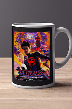 Spiderman Across The Spider-Verse 11oz Mug | Film Memrobillia | Spiderman Across The Spider-Verse Design | Lead Actor's Name