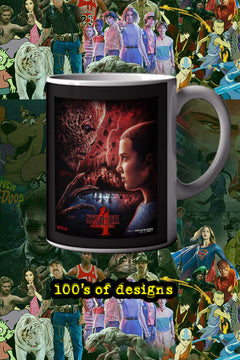 Stranger Things Season 4 11oz Mug | TV Show Mug | Stranger Things Merch | Eleven and Hopper Design