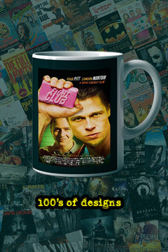 Fight Club 11oz Mug | Film Memrobillia Fight Club Poster Design - Brad Pitt & Edward Norton