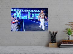 Wrestlemania 40 | The Rock The Boss Is Here Entrance | Wrestlemania 40 Poster | Wrestling Memorabilia | Premium Gloss Poster | Collectible Art Print | Graphic Art | Room Decor | Sports Fan Gift