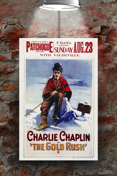 The Gold Rush Charlie Chaplin Premium Gloss Poster | Vintage Film Design | Movie Memorabilia Art Print