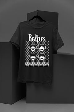 UGLY Retro Beatles Christmas T-Shirt | Vintage Beatles Ugly Design | Festive Fab Four Tee |