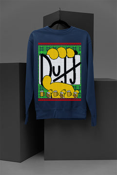 UGLY Festive Homer Simpson & Duff Beer Logo | Christmas Ugly Designs | Retro 90