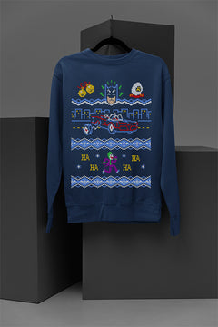 "Gotham Holiday Mashup" Batman | The Joker | Bat Mobile Christmas Sweatshirt