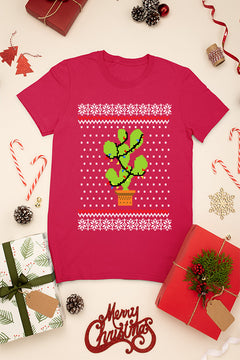 KIDS UGLY Christmas Cactus T-shirt | Festive Kids Christmas Ugly TEE|