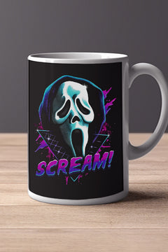Horror Film Scream Neon Design | 11oz Mug | Horror Movie Fans | Scream Neon Decor | Unique Horror Gift