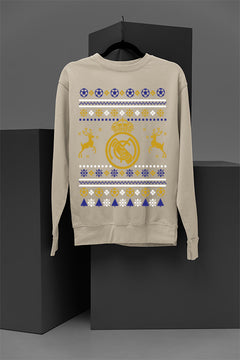 UGLY Real Madrid Christmas Sweatshirt | Vintage Madrid Logo | Retro Christmas Apparel | Best of Real Madrid