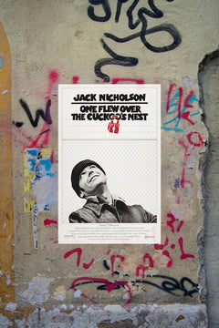 One Flew Over The Cuckoos Nest Jack Nicholson Gloss Poster | Movie Art Print | Classic Film Wall Décor | Cinema Poster Gift | Cult Movie Memorabilia | Vintage Film Artwork | Retro Hollywood Poster