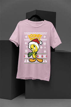 UGLY Tweety Festive Folly Christmas T-Shirt | Looney Tunes Retro Cartoon | N