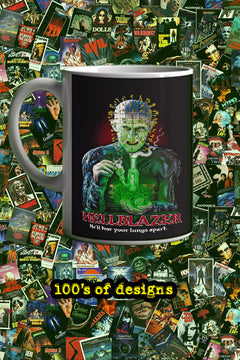 Horror Hellblazer Hellraiser 420 Design 11oz Mug | Hellblazer Horror Film 420 Hellraiser Mashup Mug