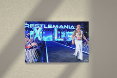 Wrestlemania 40 Canvas Print | The Rock The Boss Is Here Entrance Artwork | Wrestling Fan Decor | WWE Legend Wall Art | Wrestlemania 40 Memorabilia | Wrestling Collectible Print