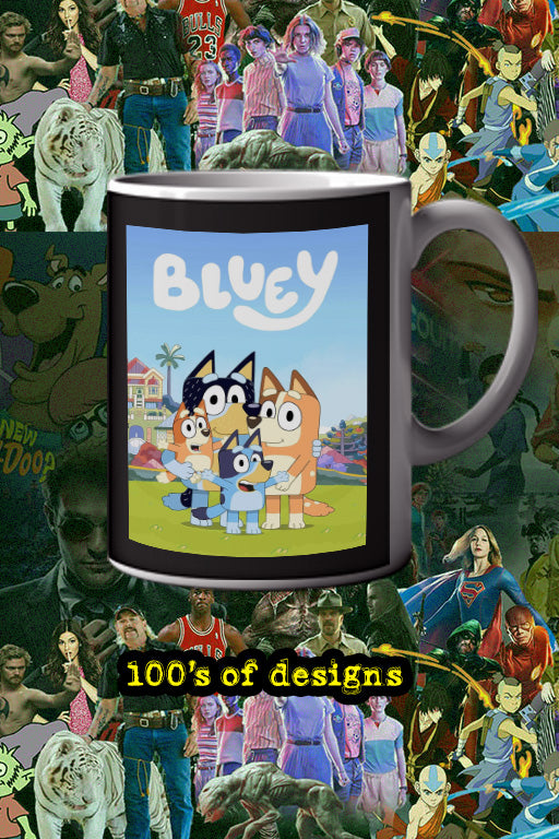 Bluey 11oz Mug featuring Bluey and Bingo | TV Show Memorabilia | Kids Gift | Family Cartoon Tea Cup