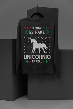 "Santa is Fake Unicorns are Real" Christmas Sweatshirt | Holiday Fashion | Trend"