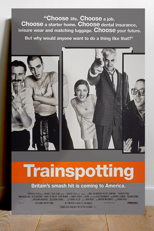 Trainspotting Ewan McGregor Premium Gloss Poster | Film Memorabilia | Danny Boyle | Cult Classic Design | Vintage Movie Art | Unique Wall Decor | Must-See British Cinema