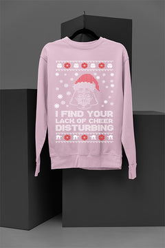 UGLY Star Wars Christmas Vader | Vintage Holiday Darth Vader Sweatshirt | Retro Galactic Christmas Sweatshirt |