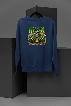 "Marvel Inspired Hulk Skull Bling Sweatshirt | Trendy Graphic Top | Hip Hulk Design | Gold Bling Accents | Geek Chic Apparel | Comic Book Fashion | Unique Streetwear"