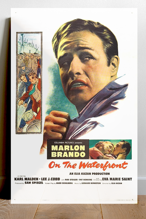 On the Waterfront Marlon Brando Vintage Gloss Poster | Classic Film Movie Wall Art | Retro Cinema Decor Print