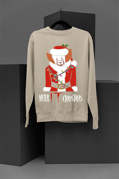 UGLY Yet Festive Pennywise from IT Christmas Sweatshirt | Horror Clown | Stephen King | Red