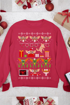 UGLY Gizmo from the Gremlins Christmas Chaos Sweatshirt | 80s Icon | Retro